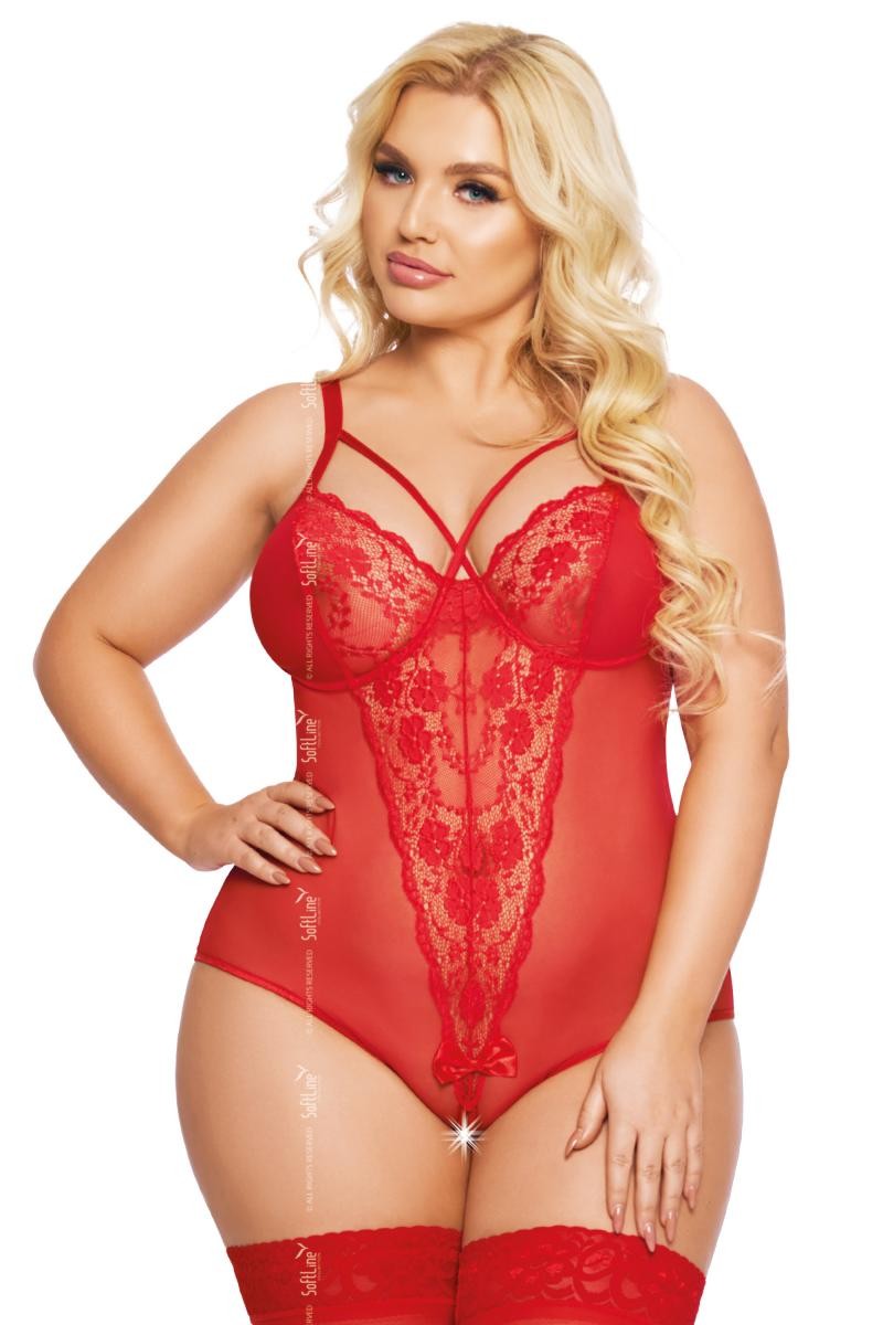 Roter Body ouvert 1891 von Softline Plus Size Collection Roter Body ouvert 1891 von Softline Plus Size Collection